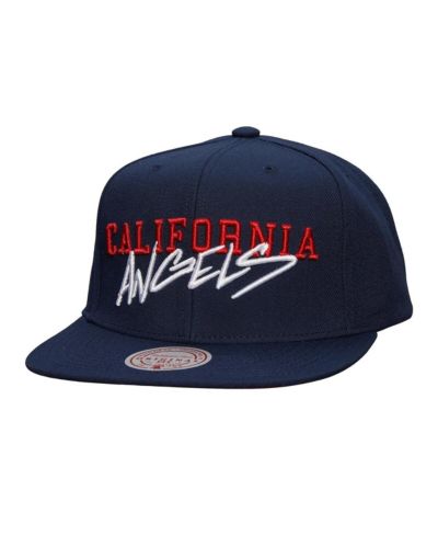 Мужская кепка Mitchell & Ness Navy California Angels Team Tagged Snapback