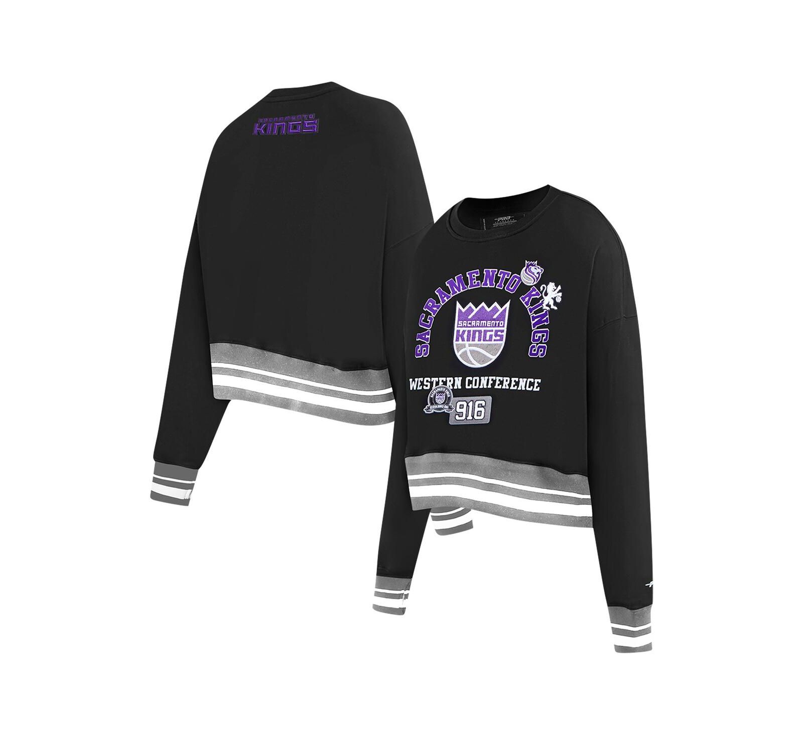 Pro Standard женская черная укороченная толстовка Sacramento Kings Area Code