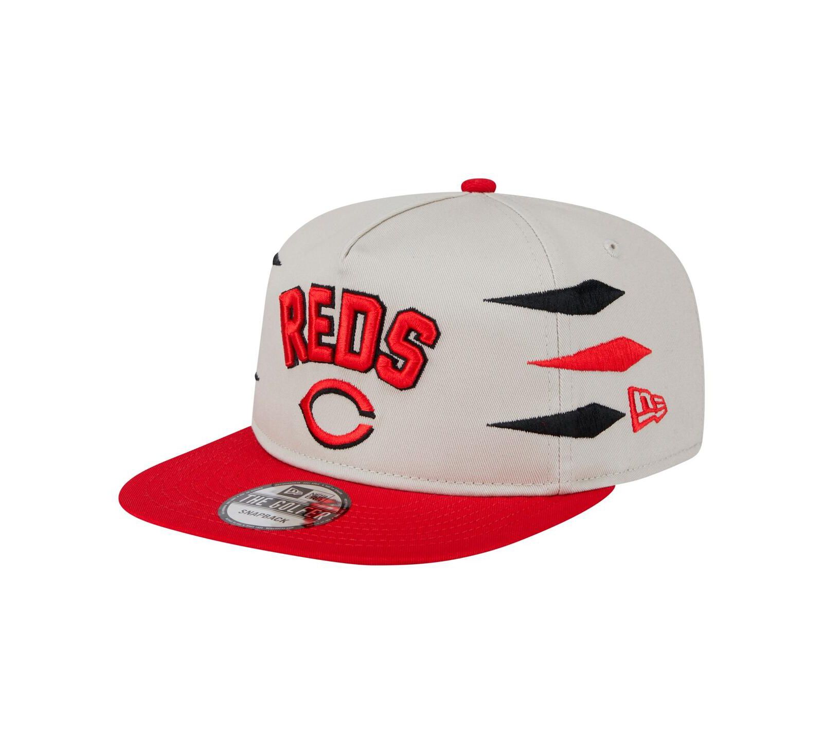 New Era Men's Cream Cincinnati Reds Iron Golfer Snapback Hat