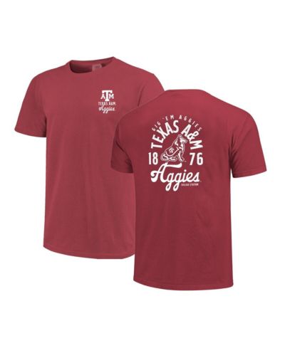 Image One Men's Maroon Texas A&M Aggies Comfort Colors Mascot Overlay T-Shirt