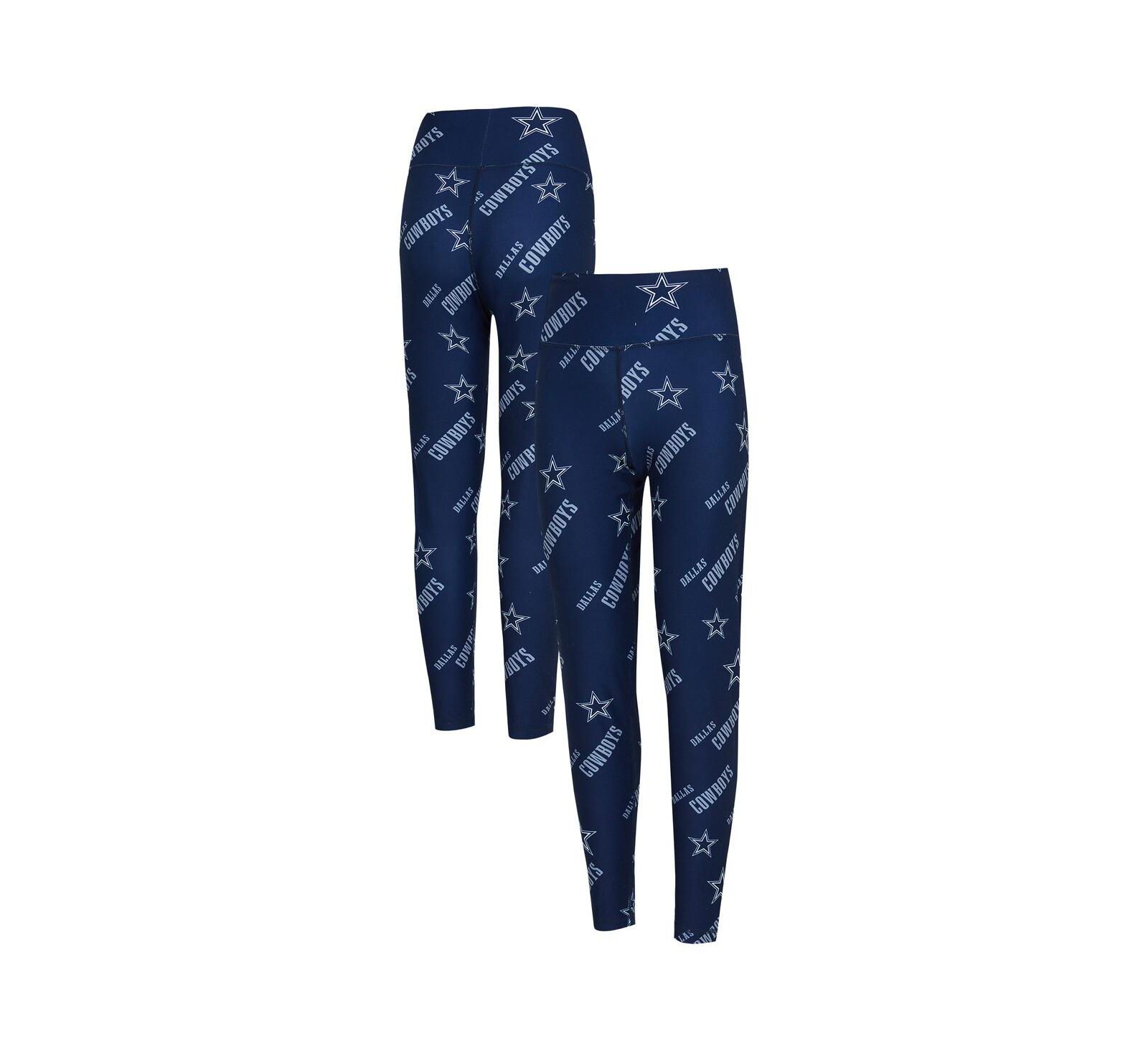 Concepts Sport Women's Navy Dallas Cowboys Breakthrough Allover Print Knit Sleep Leggings