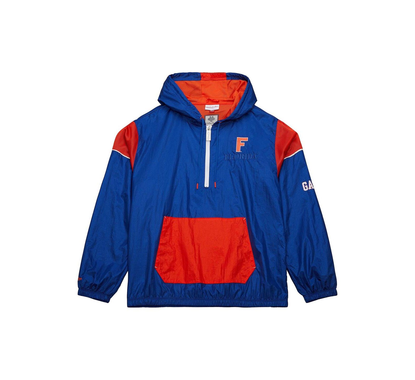 Mitchell & Ness Men's Royal Florida Gators Anorak Vintage Logo Half-Zip Hoodie