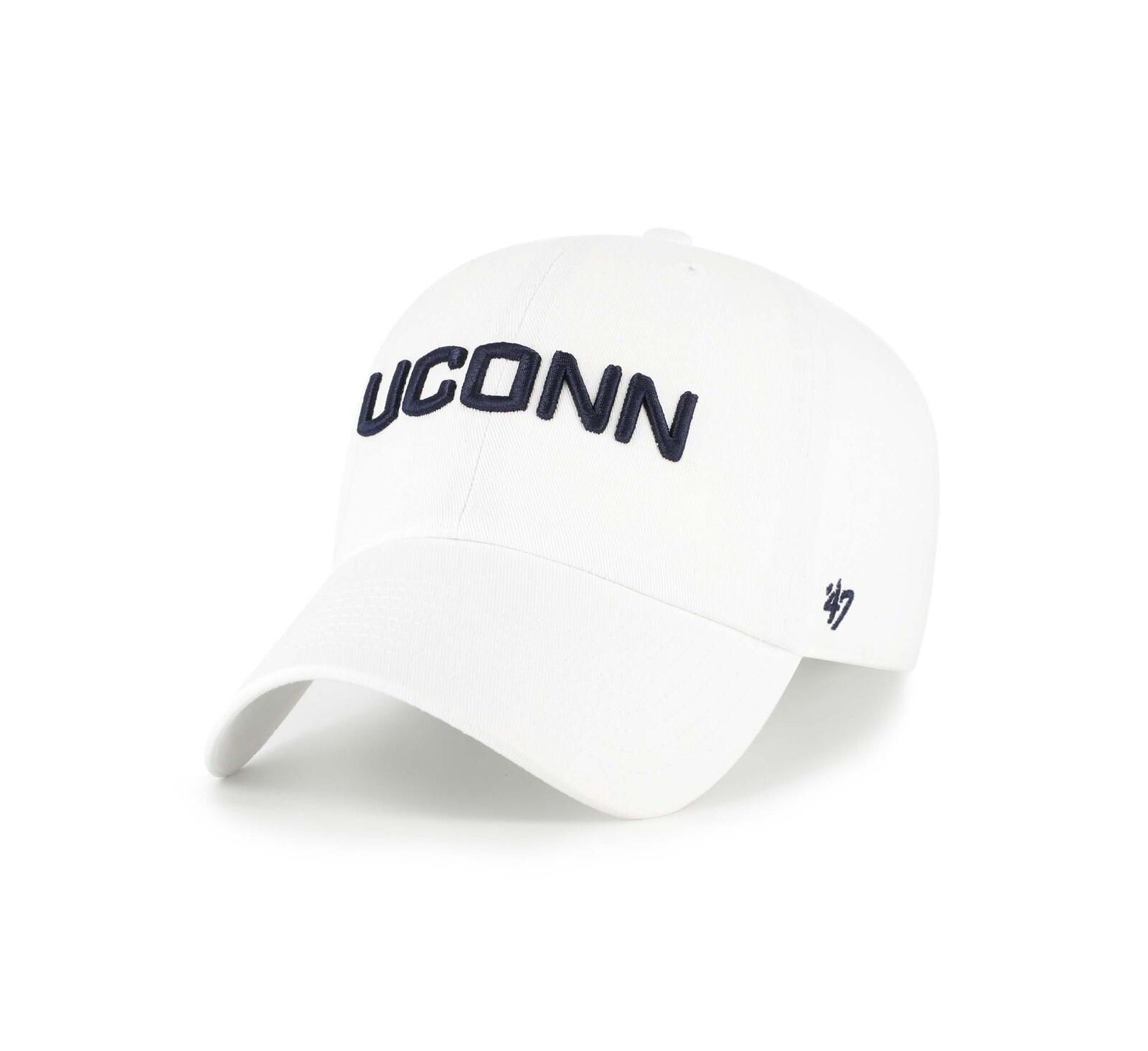 Кепка '47 Brand Men's White UConn Huskies Clean Up Adjustable