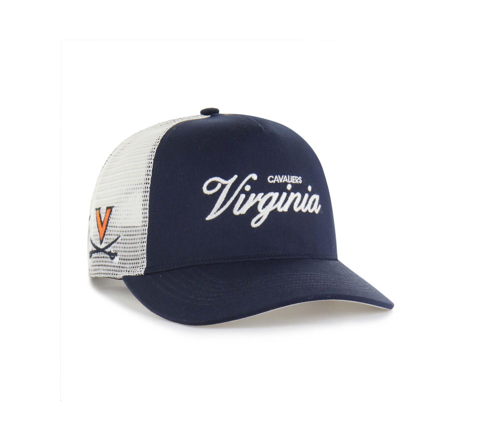 Кепка '47 Brand Men's and Women's Navy Virginia Cavaliers Contemporary Basics Foundation Trucker Hitch Adjustable