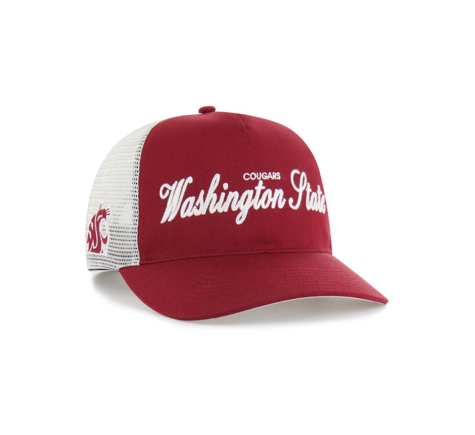 '47 Brand Мужская и женская регулируемая кепка trucker Washington State Cougars Contemporary Basics Foundation, малиновый цвет