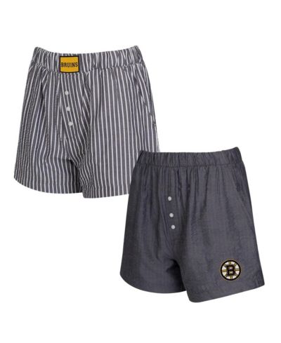 Concepts Sport Женский набор боксеров Boston Bruins, 2 шт, цвет Charcoal