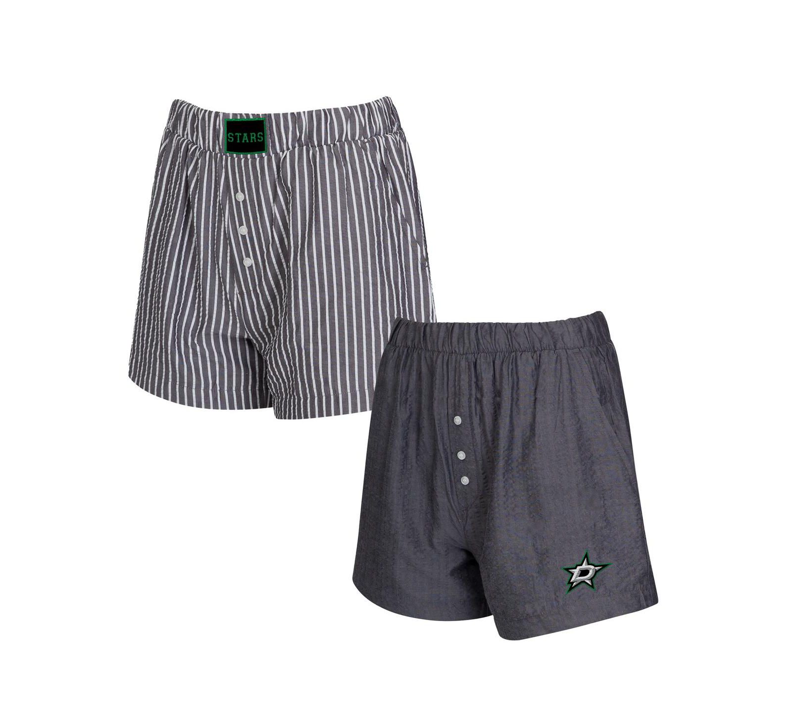 Женский набор боксеров Concepts Sport 2-Pack Charcoal Dallas Stars