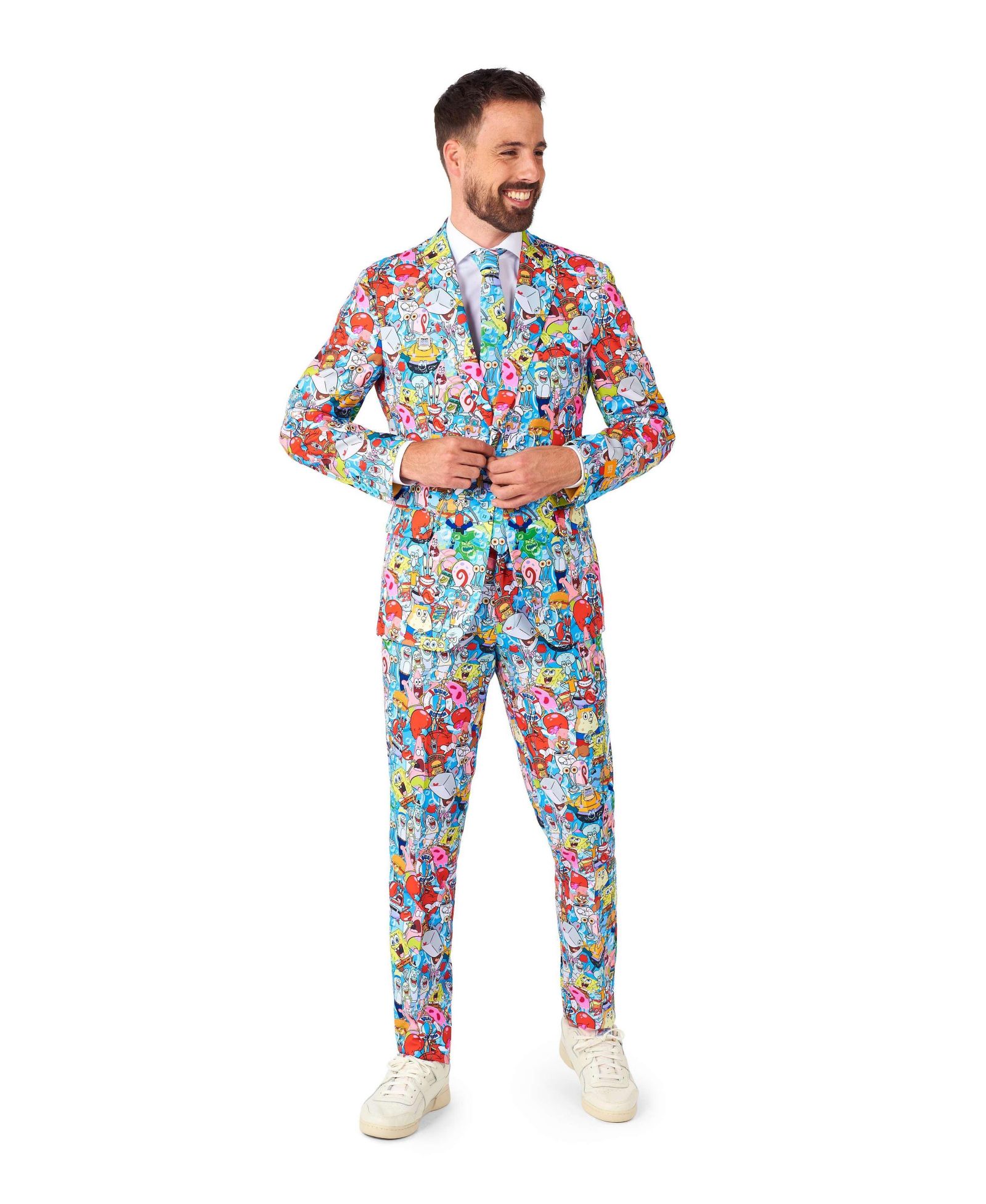 Мужской костюм OppoSuits, официальная одежда SpongeBob Nickelodeon, разноцветный