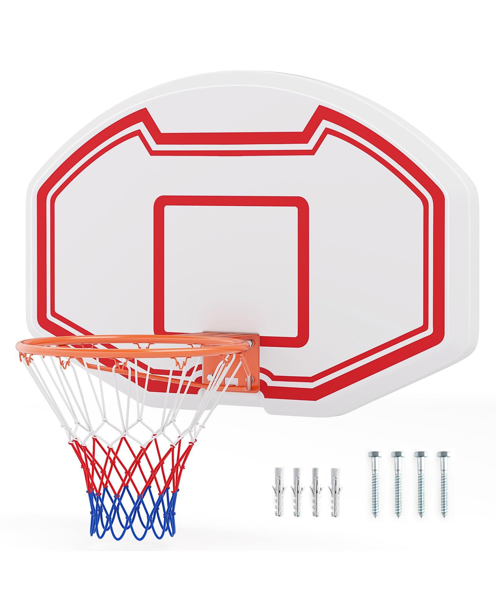 Large Wall Mounted Basketball Hoop with Shatter-proof Backboard