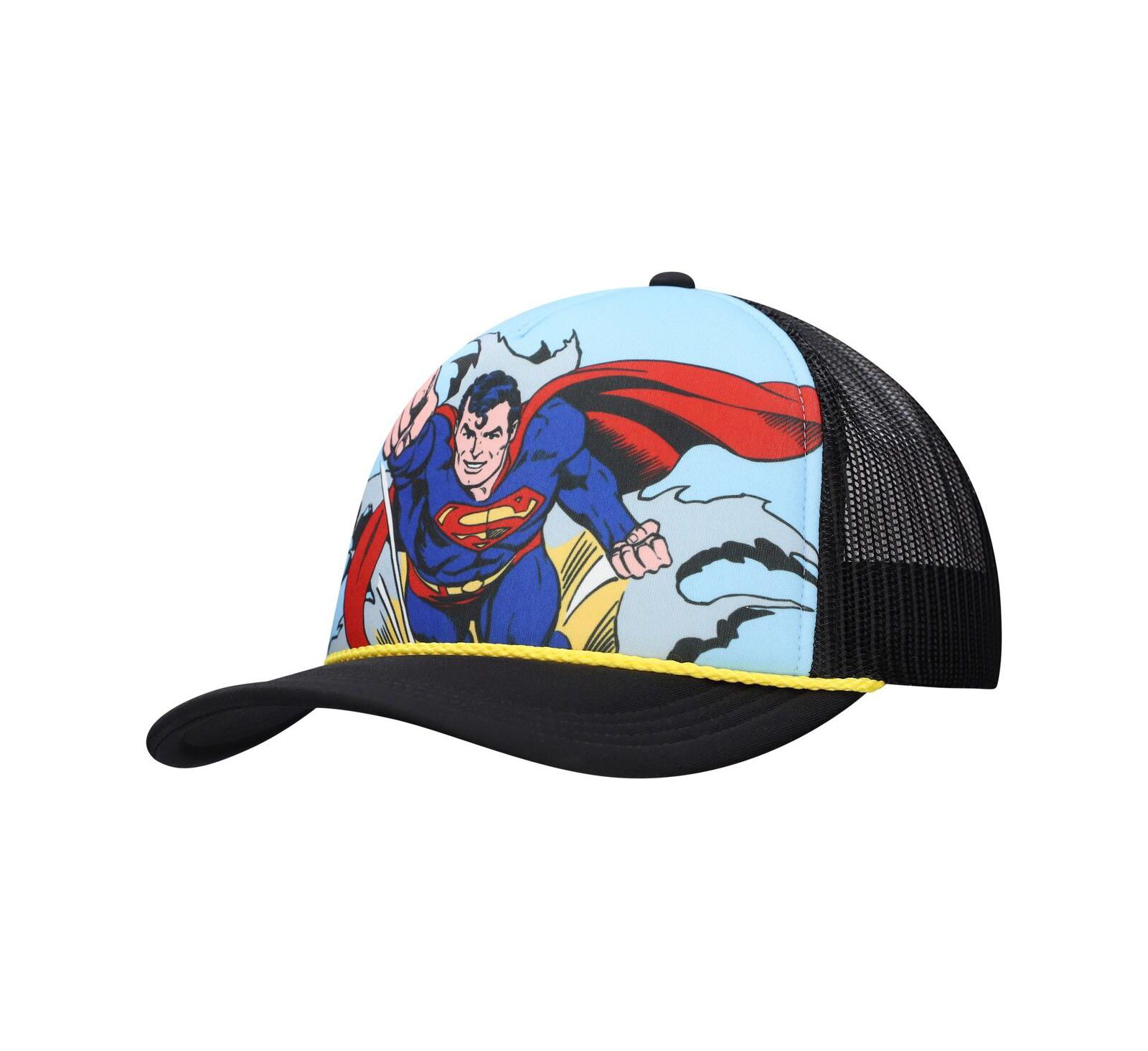Мужская и женская кепка Lids Superman Graphic Foam Trucker с регулируемым размером