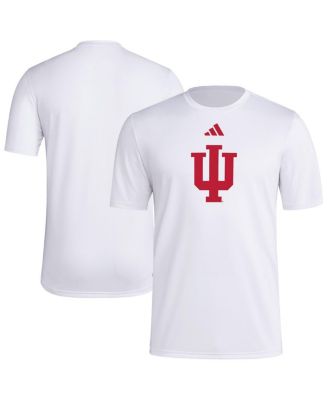 Мужская футболка adidas White Indiana Hoosiers Primary Locker Logo Pre-Game AEROREADY
