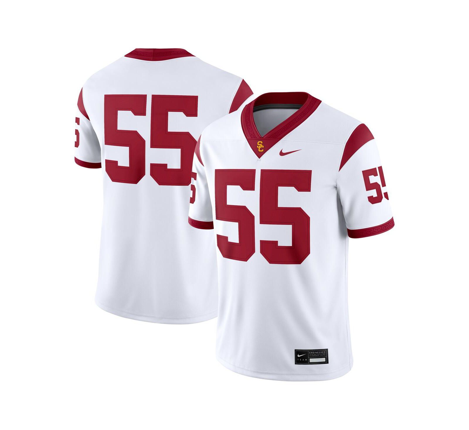 Мужская джерси Nike 55 White USC Trojans Limited Away Game