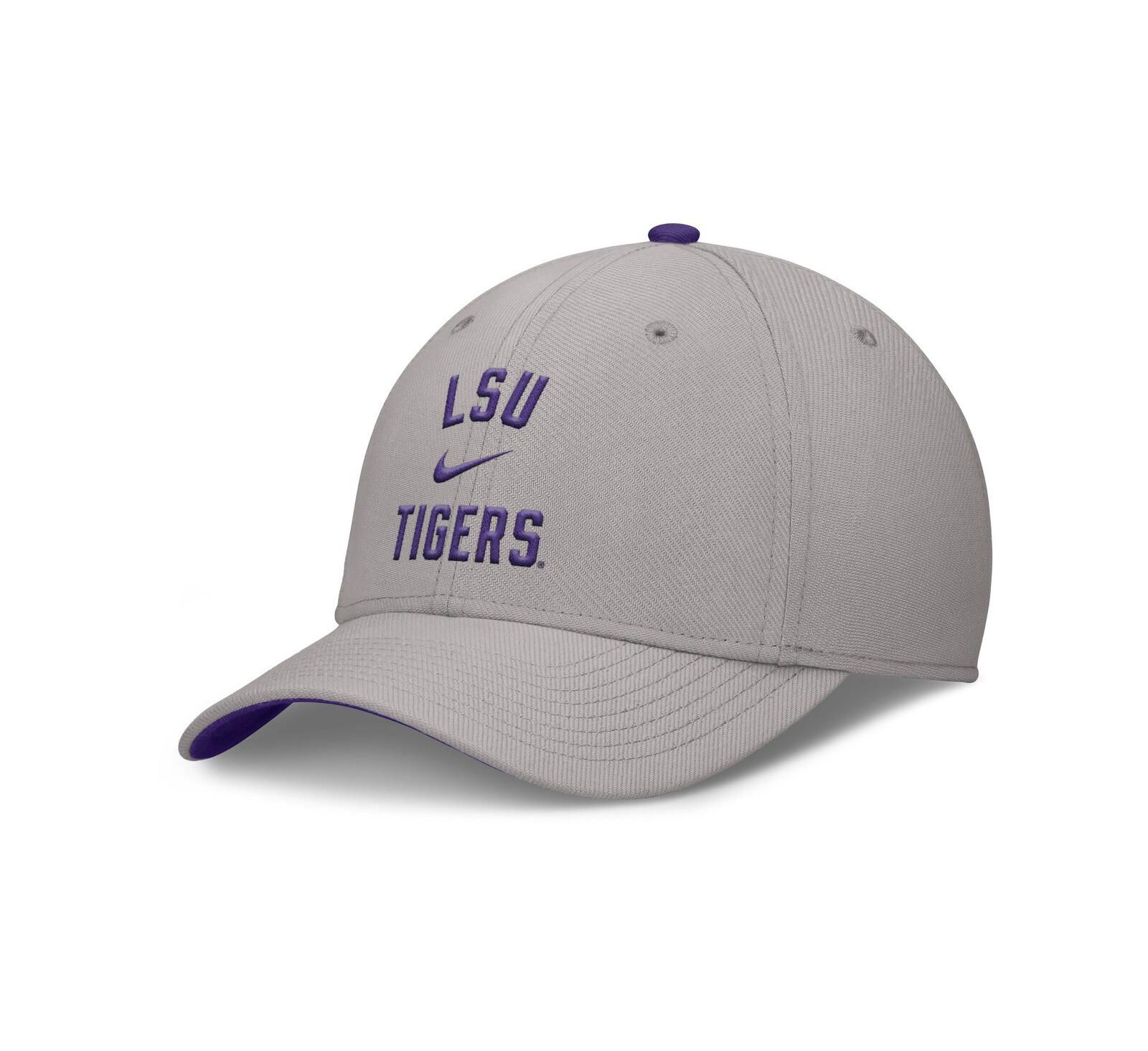 Nike Мужская кепка LSU Tigers Rise Prep Performance Flex, серая