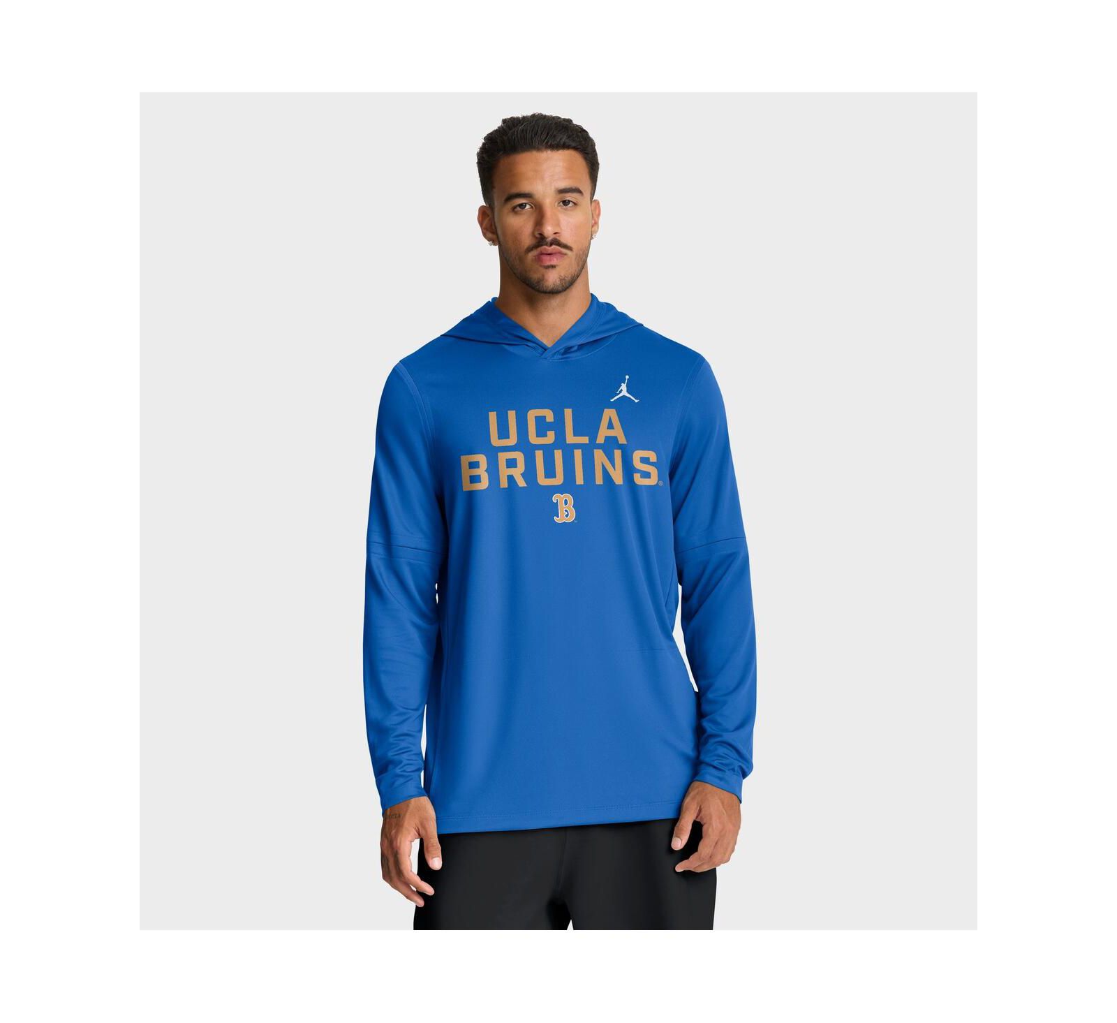 Jordan Men's Blue UCLA Bruins 2025 Sideline Performance Long Sleeve Hoodie T-Shirt