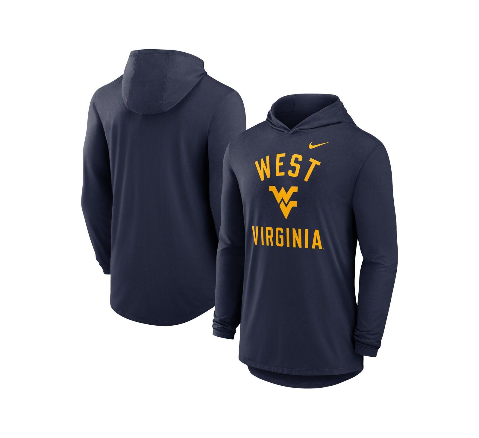 Мужская футболка Nike West Virginia Mountaineers Classic Arch Tri-Blend Performance Long Sleeve