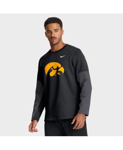 Мужская футболка Nike Iowa Hawkeyes 2025 Sideline Coach Performance с длинным рукавом, цвет Black