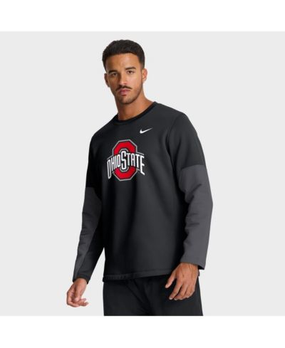 Nike Мужская черная футболка с длинным рукавом Ohio State Buckeyes 2025 Sideline Coach Performance