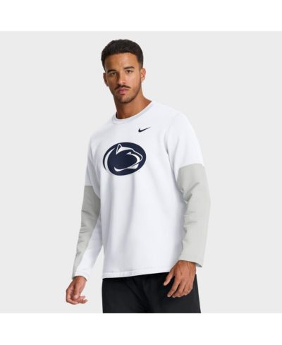 Nike Мужская спортивная футболка с длинным рукавом Penn State Nittany Lions 2025, белая