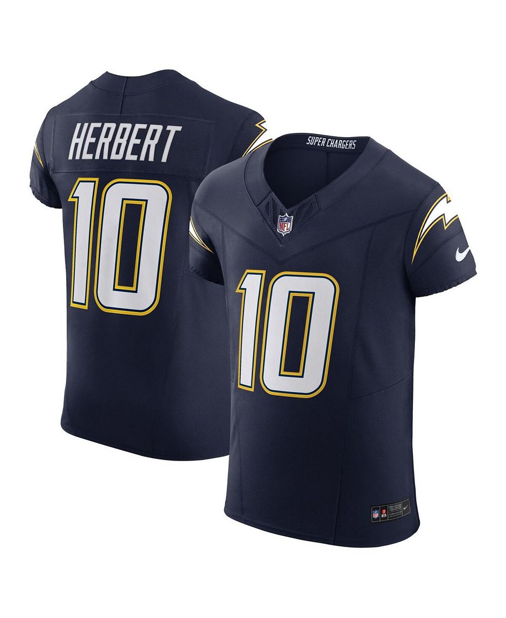 Nike Мужская игровая джерси Los Angeles Chargers Justin Herbert Navy Vapor F.U.S.E. Elite