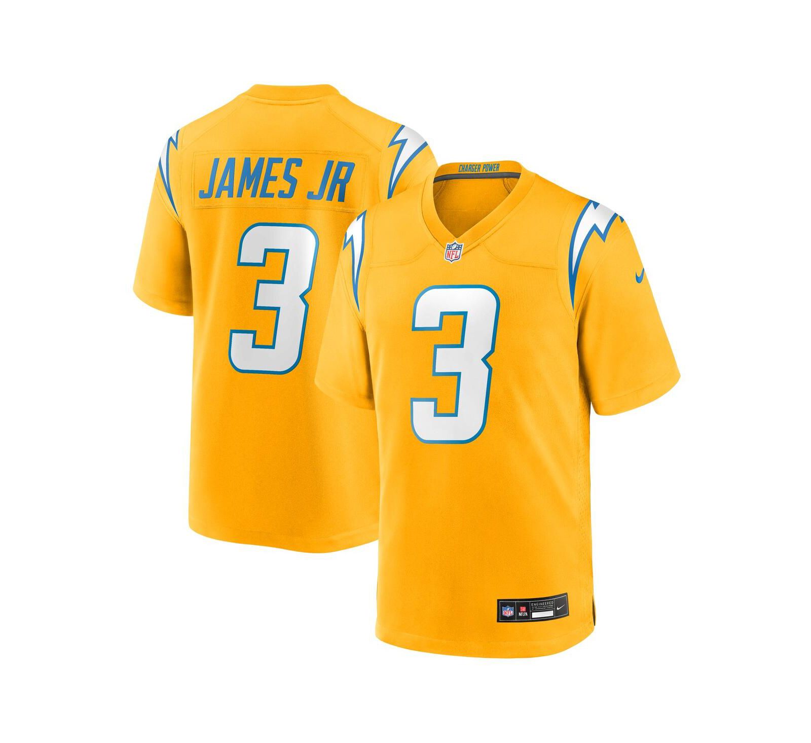Nike Мужская джерси Nike Derwin James Jr. Gold Los Angeles Chargers Alternate Charger Power Game Player