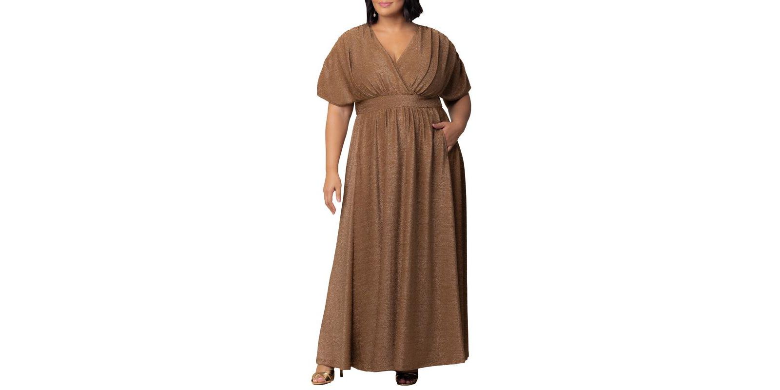 Kiyonna Платье вечернее Geneva Plus Size с блестками