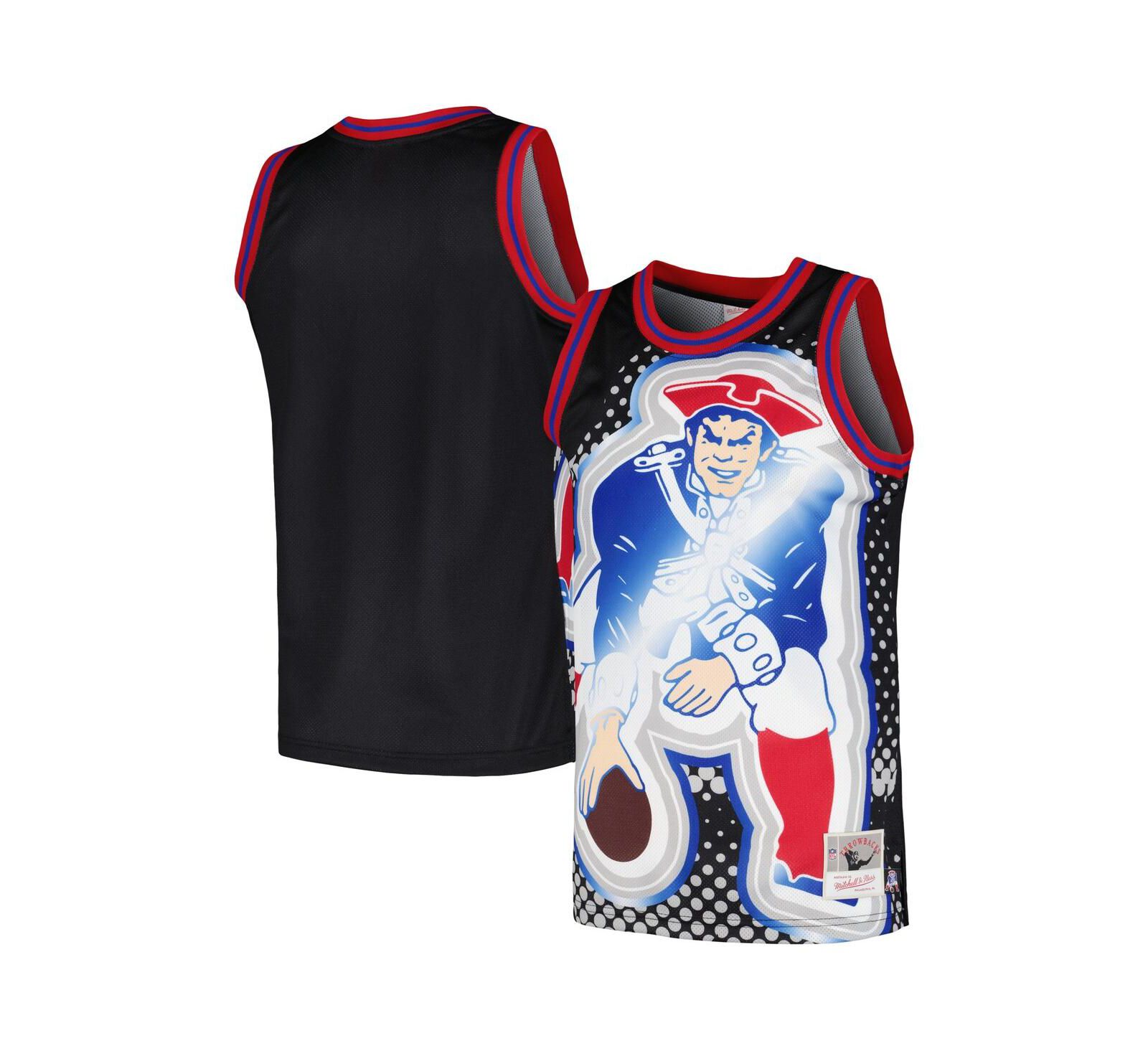 Мужской топ Mitchell & Ness Black New England Patriots Big Face 7.0 Fashion Tank