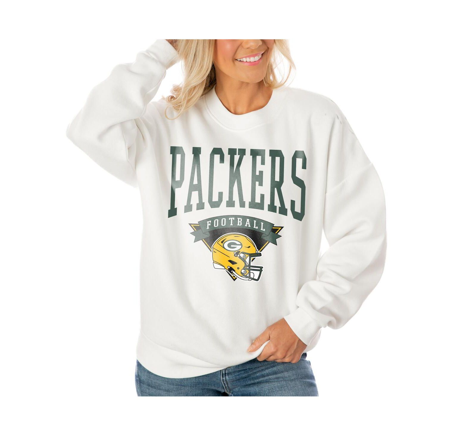 Свитшот Gameday Couture Women's Green Bay Packers Oversized Yard Line Tri-Blend Pullover, белый