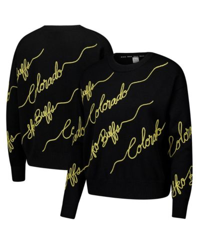 Kadyluxe Women's Black Colorado Buffaloes Love Note Pullover Sweater