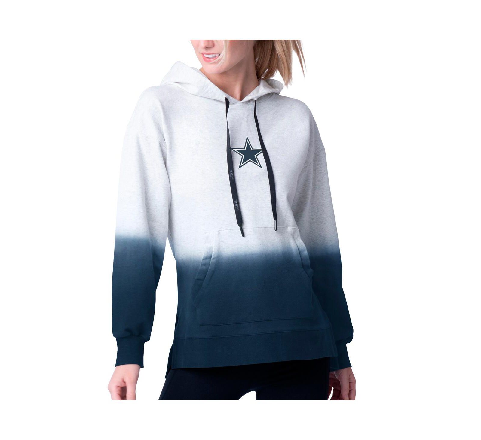 MSX by Michael Strahan Women's Heather Gray/Navy Dallas Cowboys Daniela Pullover Hoodie
