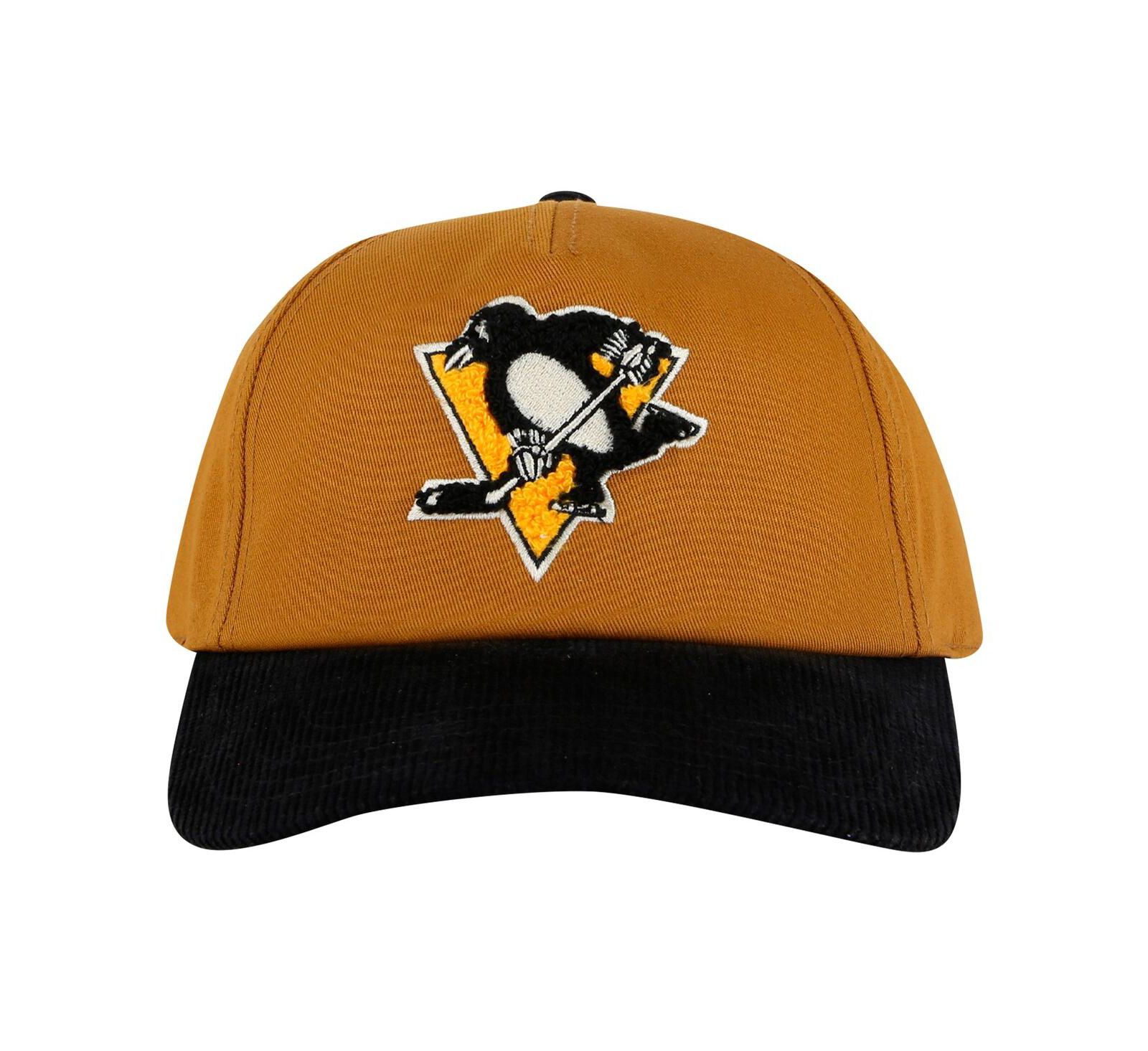 Мужская кепка American Needle Men's Tan/Black Pittsburgh Penguins Burnett Adjustable