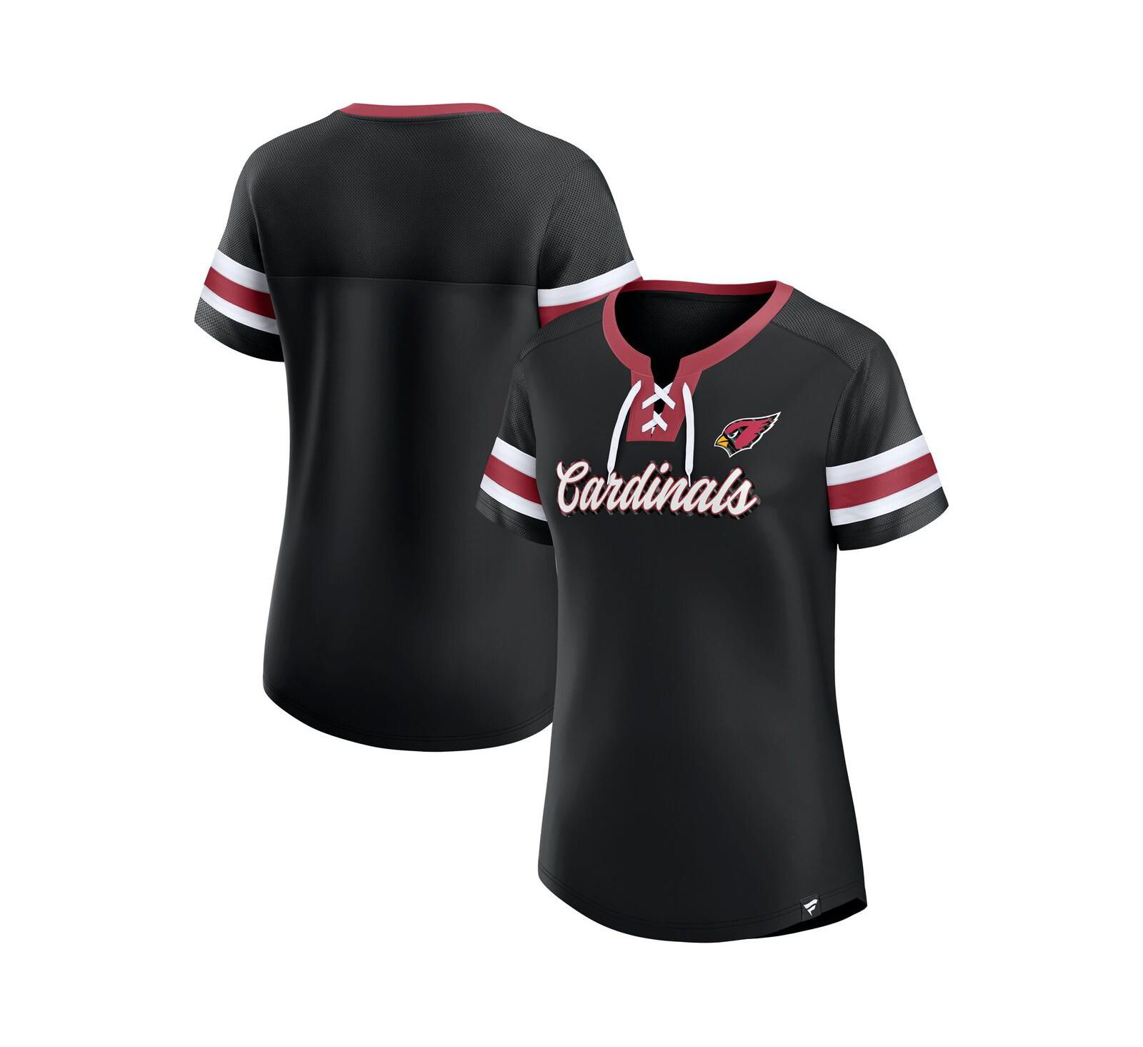 Футболка Fanatics Women's Black Arizona Cardinals Original State Lace-Up