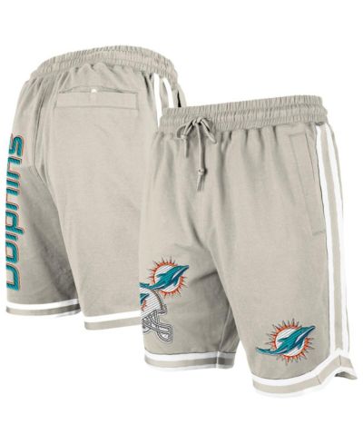 Мужские шорты New Era Miami Dolphins светло-бежевого цвета с нашивками