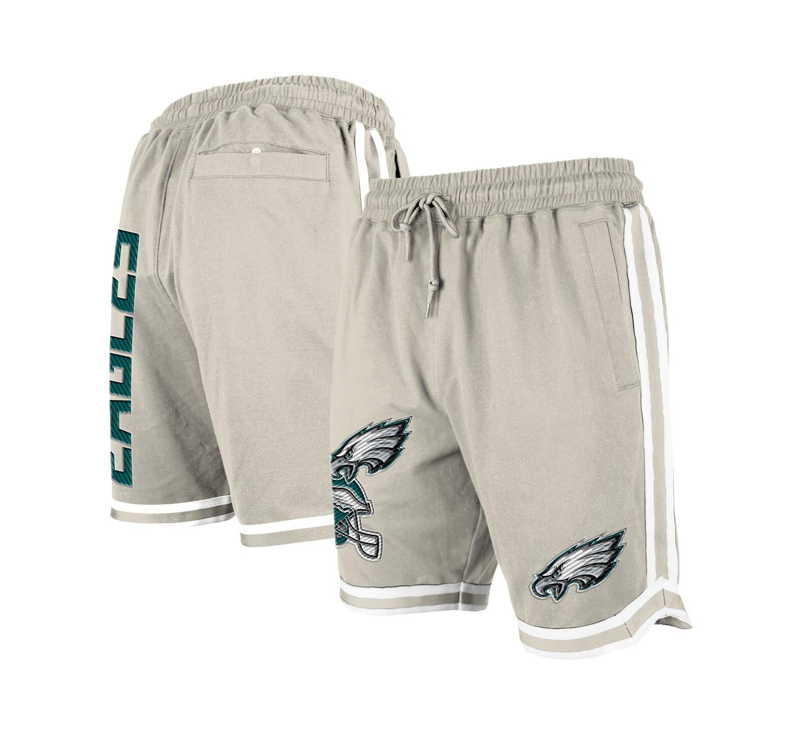 New Era Men's Light Beige Philadelphia Eagles Stone Multi Patch Shorts