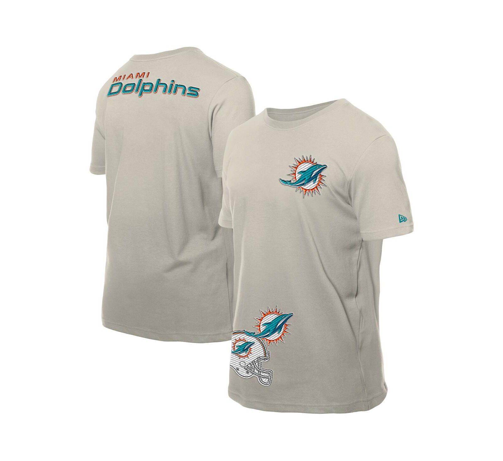 Мужская футболка New Era Light Beige Miami Dolphins Multi Patch