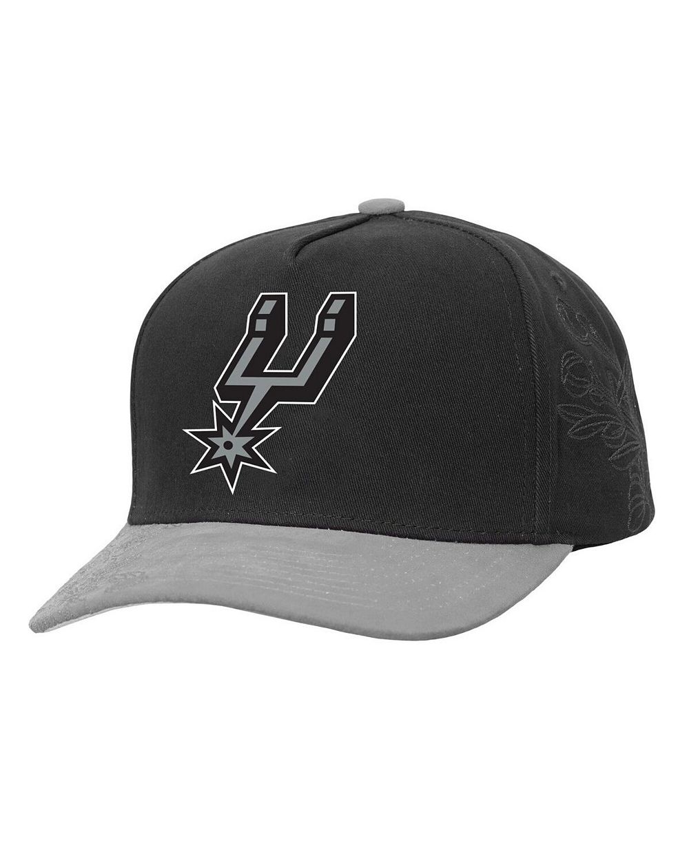 Mitchell & Ness мужская регулируемая черная/серая бейсболка San Antonio Spurs May Flowers