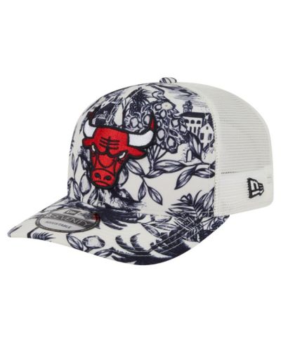 Мужская регулируемая кепка New Era White Chicago Bulls Lemon Tree 9SEVENTY