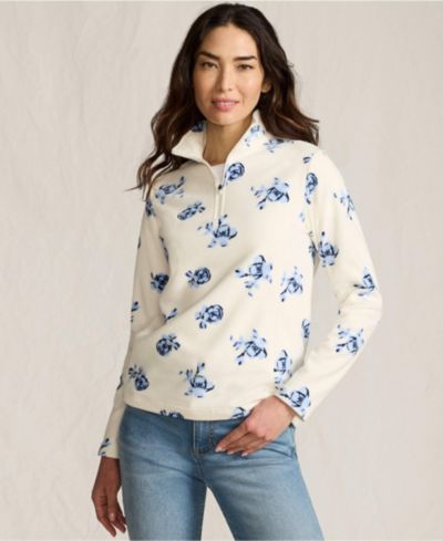 Lands' End Women's Anyweather Fleece Quarter Zip Pullover