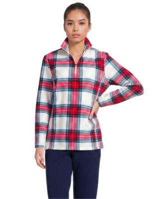 Ivory/compass red multi plaid