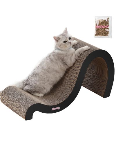 Когтеточка для кошек The Licker Store Kona 27" современная из картона, двухсторонняя, с кошачьей мятой