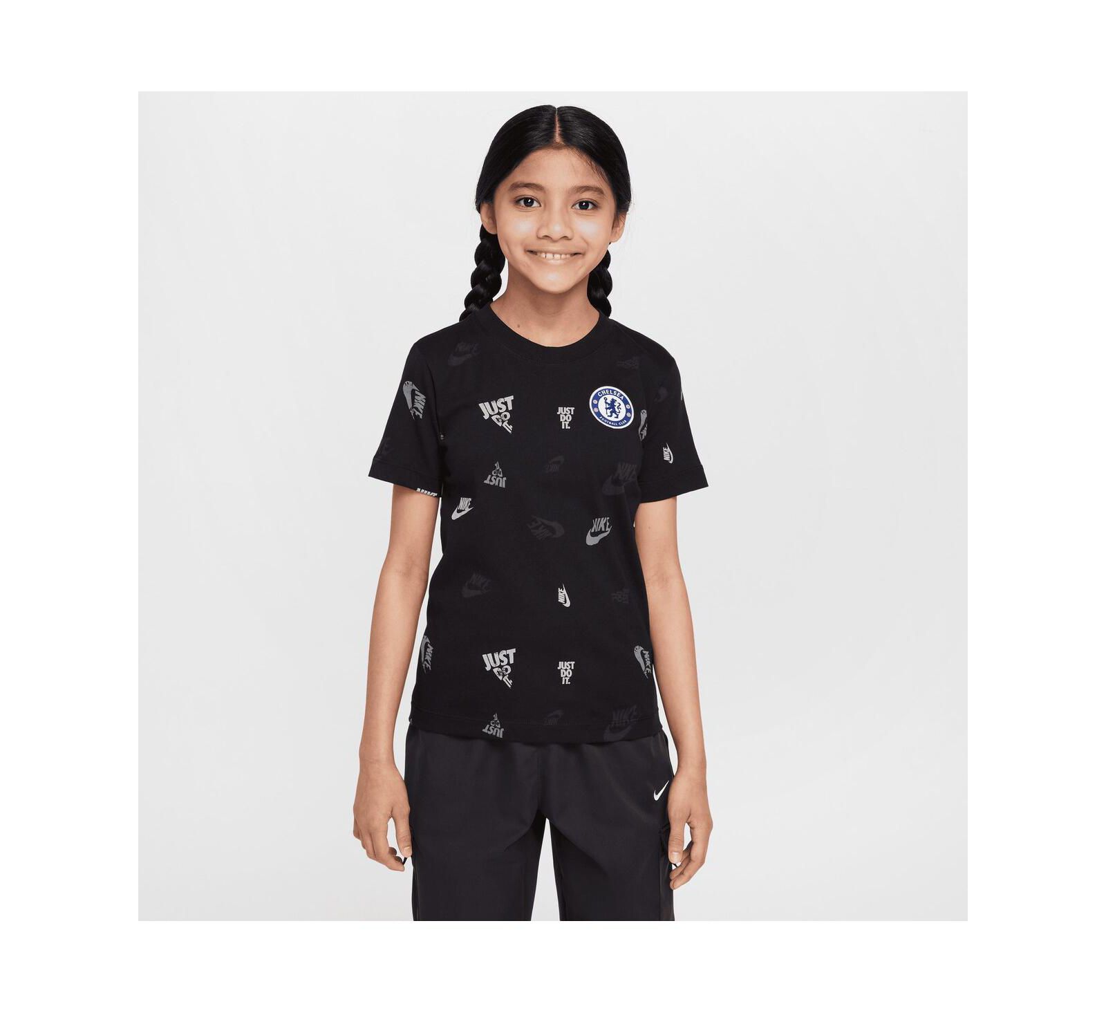 Детская футболка Nike Chelsea Just Do It Crest, цвет Black