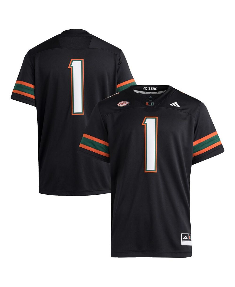 Adidas Men's 1 Black Miami Hurricanes Premier Jersey