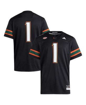 Adidas Men's 1 Black Miami Hurricanes Premier Jersey