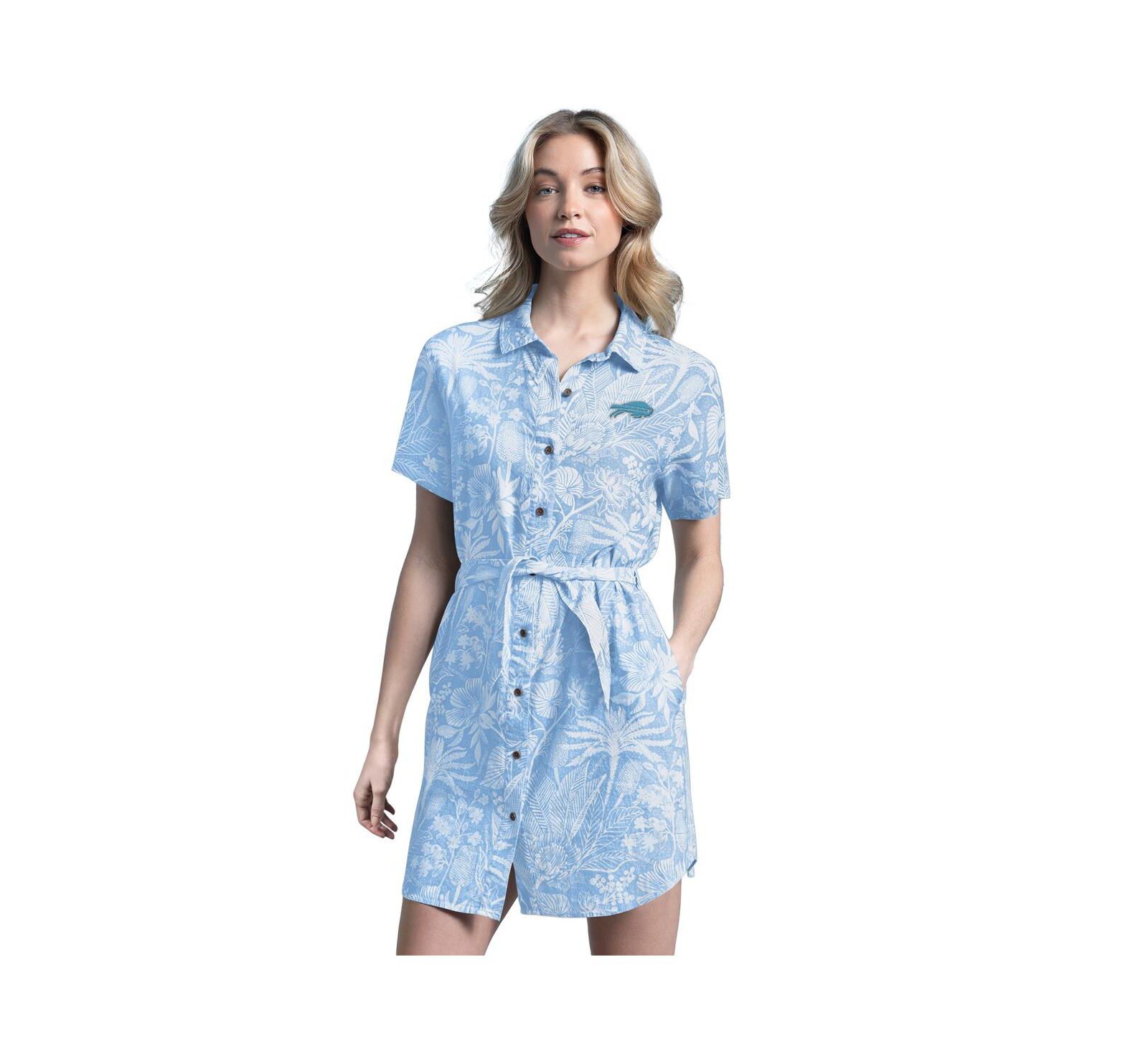 Женское льняное платье Margaritaville Blue Buffalo Bills Palm