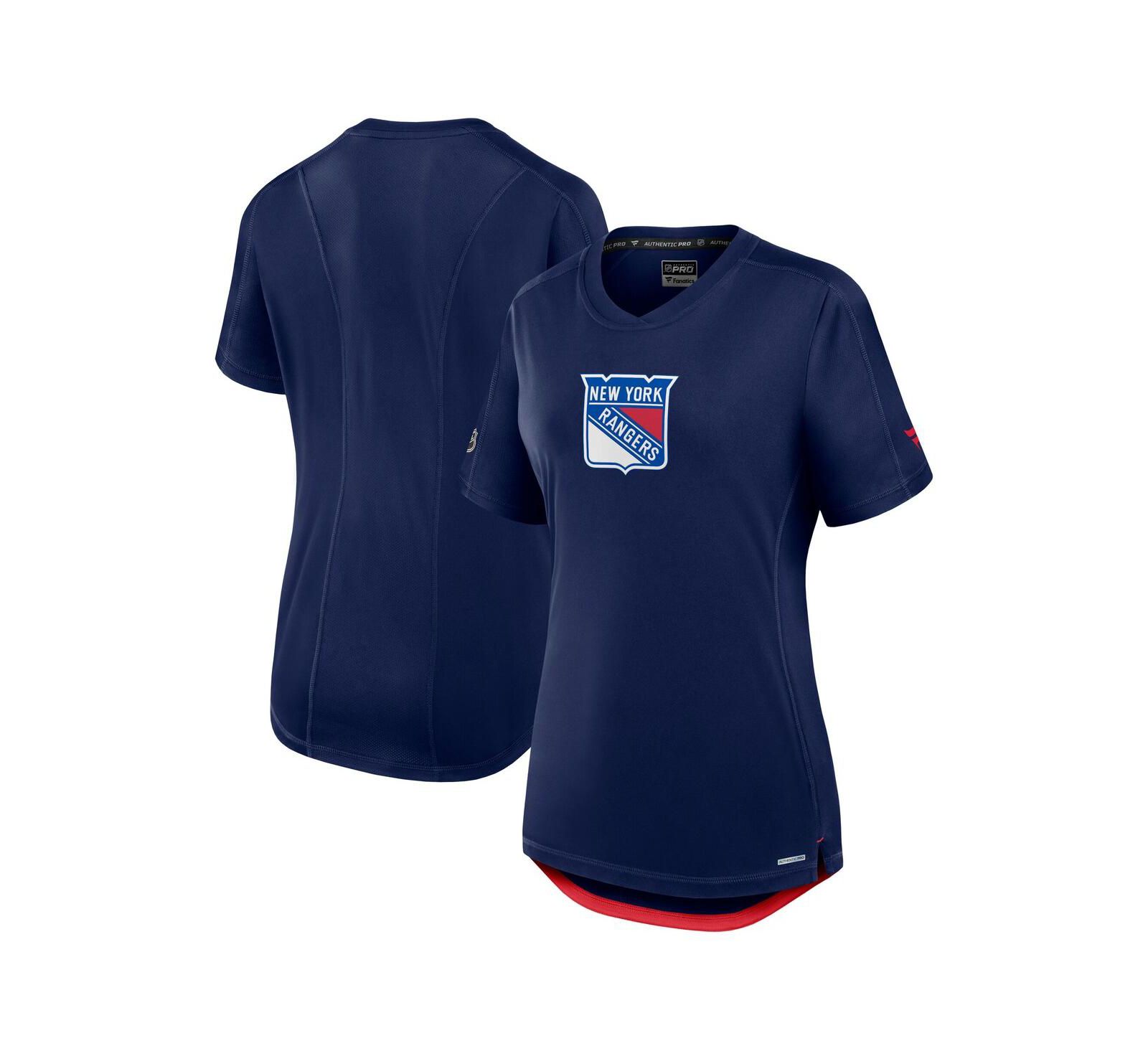 Женская футболка Fanatics Navy New York Rangers Authentic Pro Rink Tech