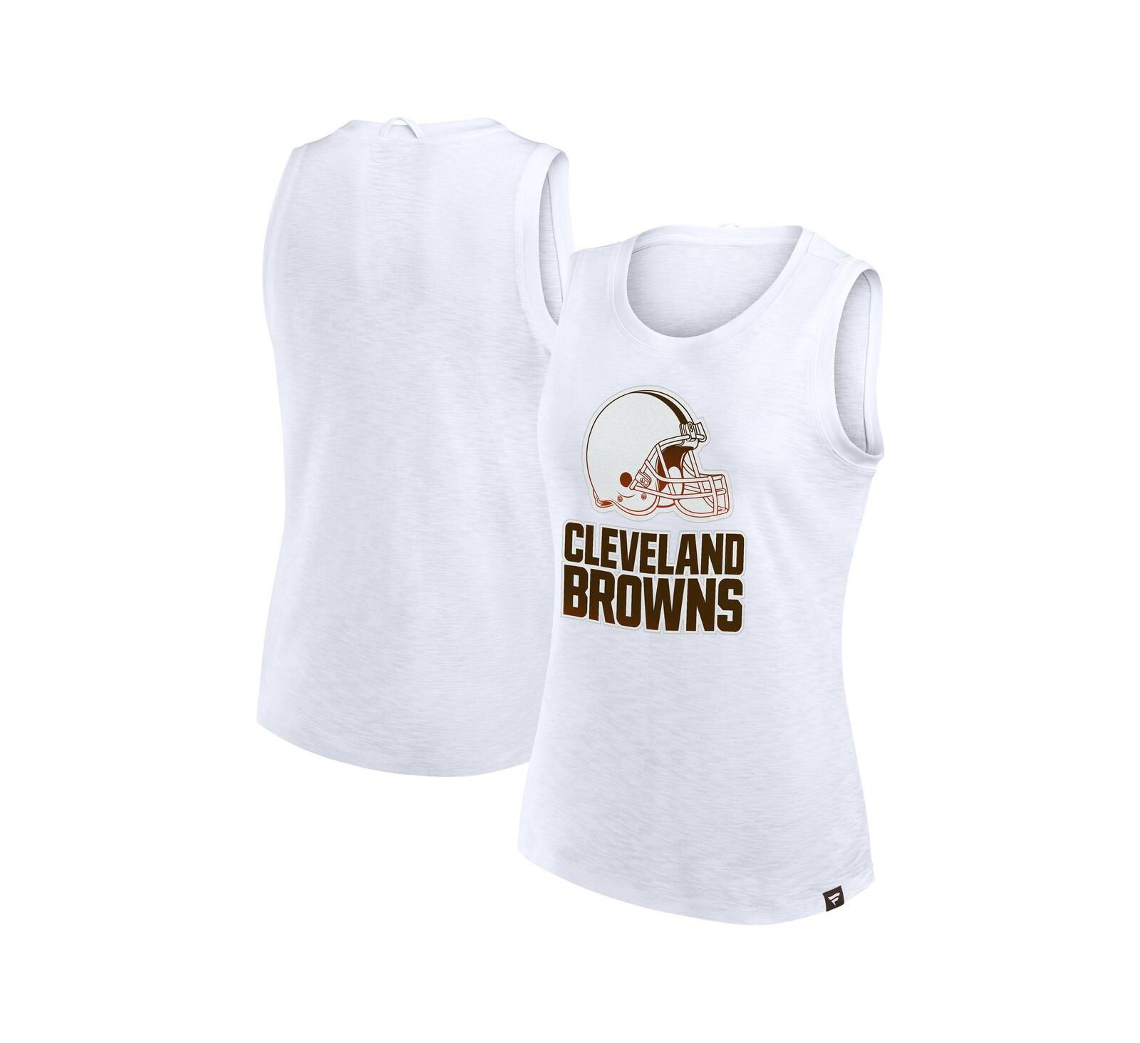 Fanatics Женский белый топ-майка Cleveland Browns Slub