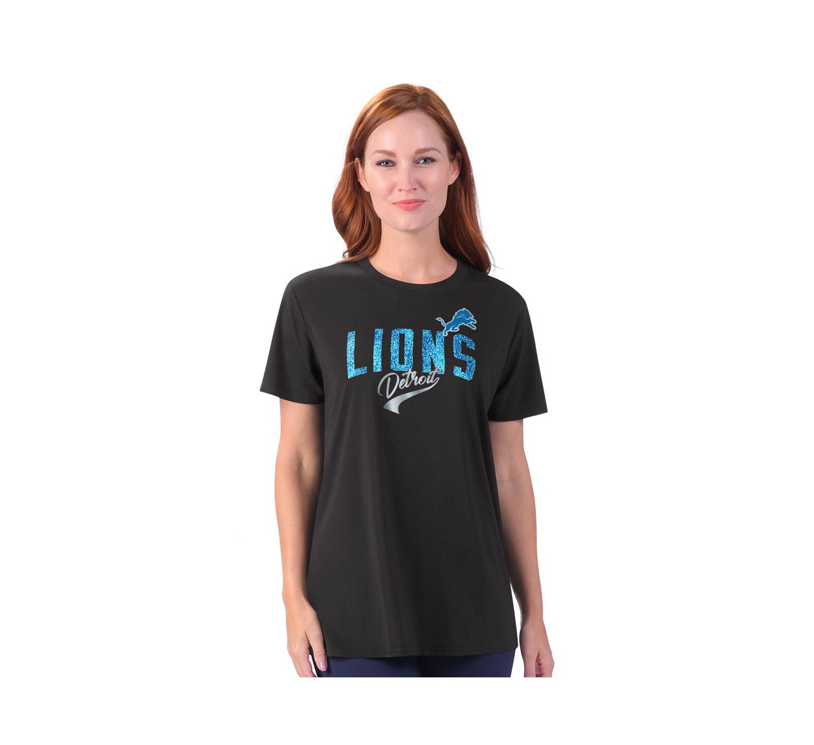 G-III 4Her by Carl Banks Женская черная футболка Detroit Lions Jacey Performance Tri-Blend