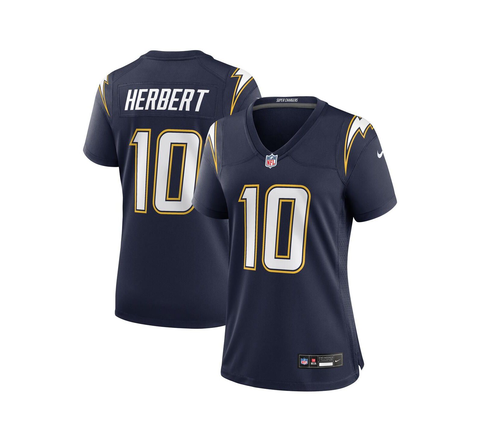 Nike Женская джерси Los Angeles Chargers Alternate Super Chargers с Джастином Хербертом