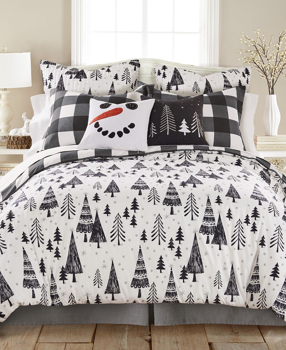 Комплект постельного белья Levtex Home Merry and Bright Northern Star Reversible 2-Pc. Twin