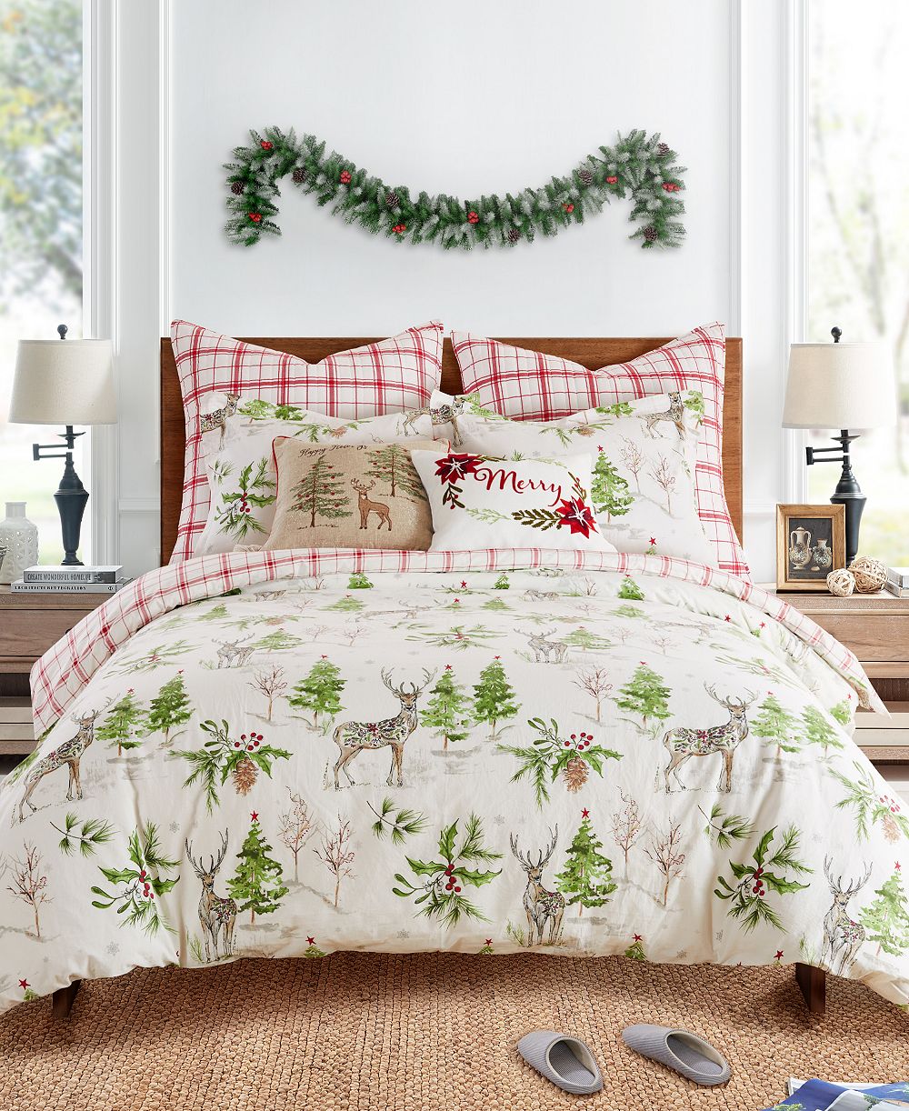 Комплект одеял Levtex Home Sleigh Bells Reversible, 3 предмета, Full/Queen