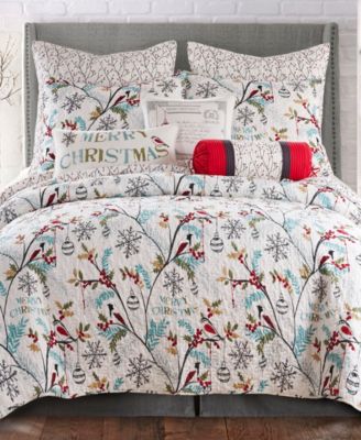 Levtex Home Реверсивное стеганое покрывало Mistletoe, King/California King